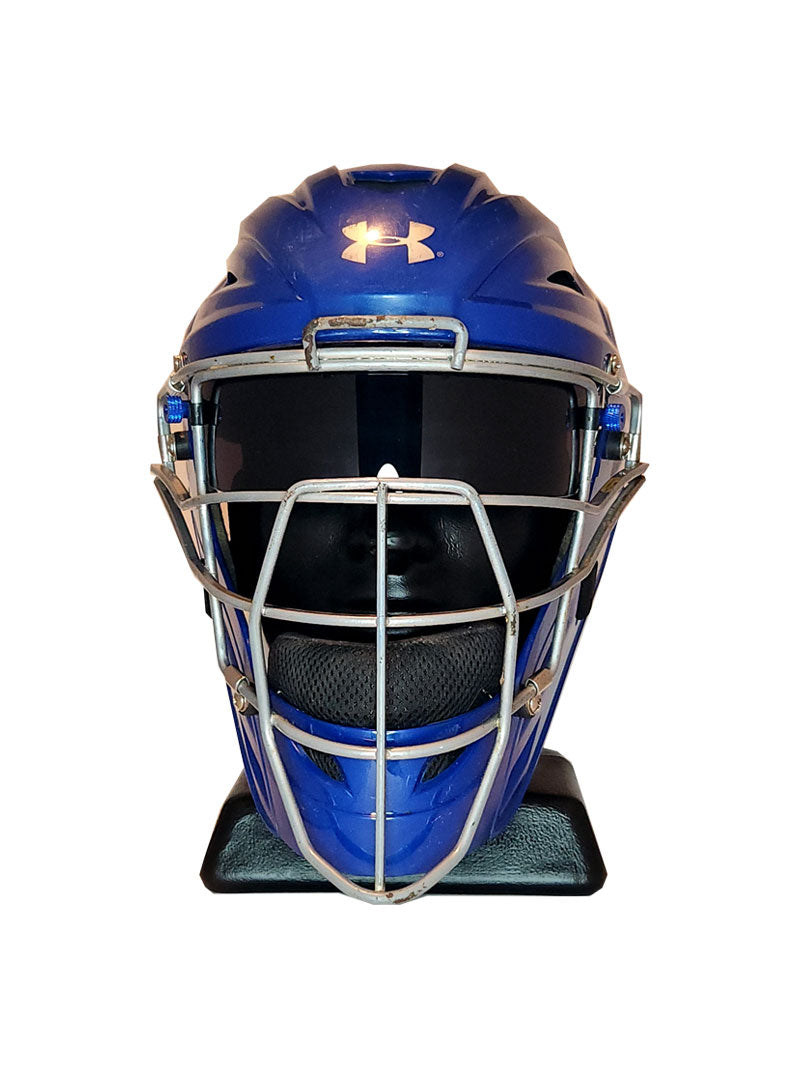can.a football.helmet visor.fit a catchers.helmet Mizuno Samurai Catchers Mask Visor this helmet provides reliable head protection for baseball and softball catchers TheVisorGuy EvoShield PRO SRZ Catchers