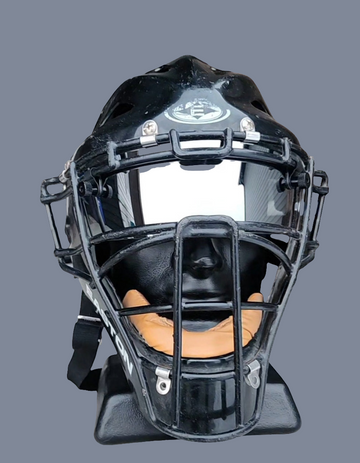 can.a football.helmet visor.fit a catchers.helmet Catchers Mask Visor Youth fits hat size 6 1/4 Baseball Helmet Visor If You