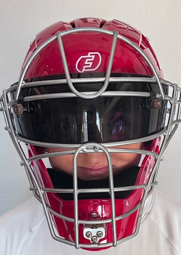can.a football.helmet visor.fit a catchers.helmet Under Armour Pro 4 Catchers Mask Visor this helmet provides reliable head protection for baseball and softball catchers All-Star Traditional Mask Sun Visor